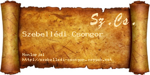 Szebellédi Csongor névjegykártya