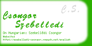 csongor szebelledi business card