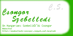 csongor szebelledi business card